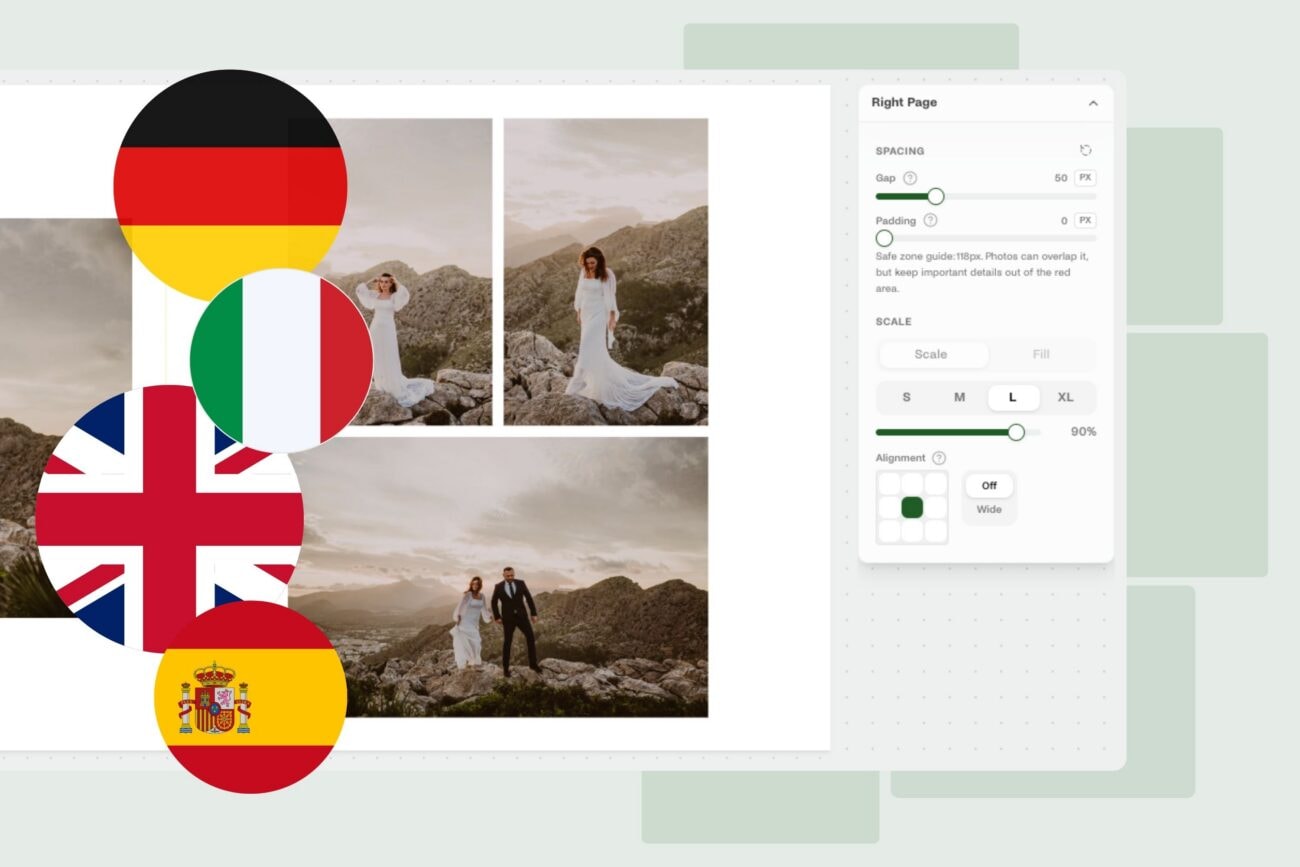 Multi-Language Album Designer: Spreadu is now available in Spanish, Italian and German